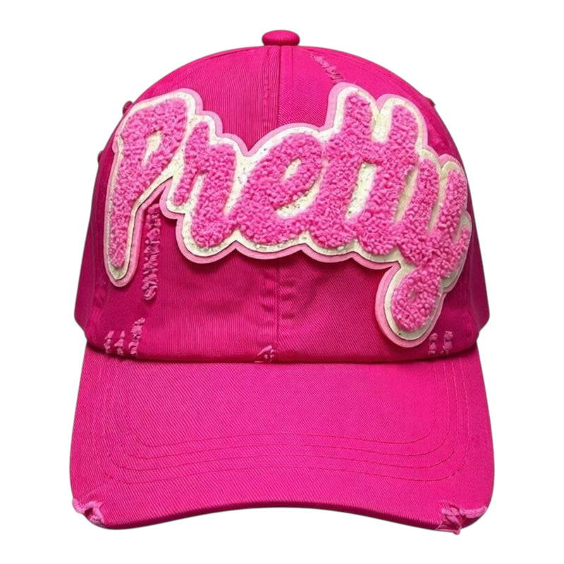 Pink cap with &