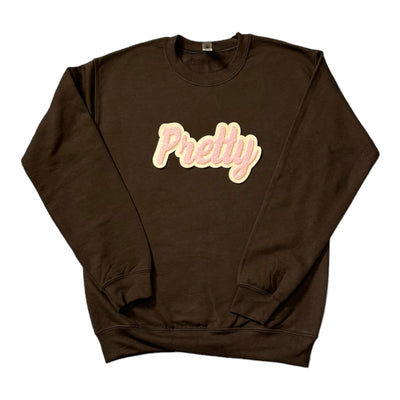 Pretty Sweatshirt ( Pink/Cream/Brown)