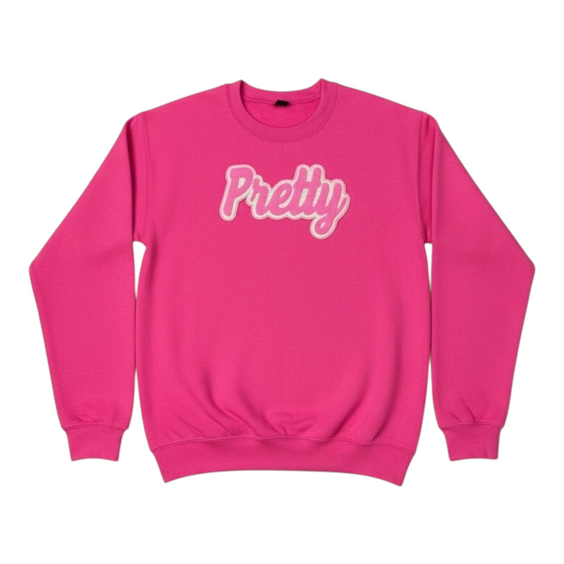 Pink sweatshirt with &