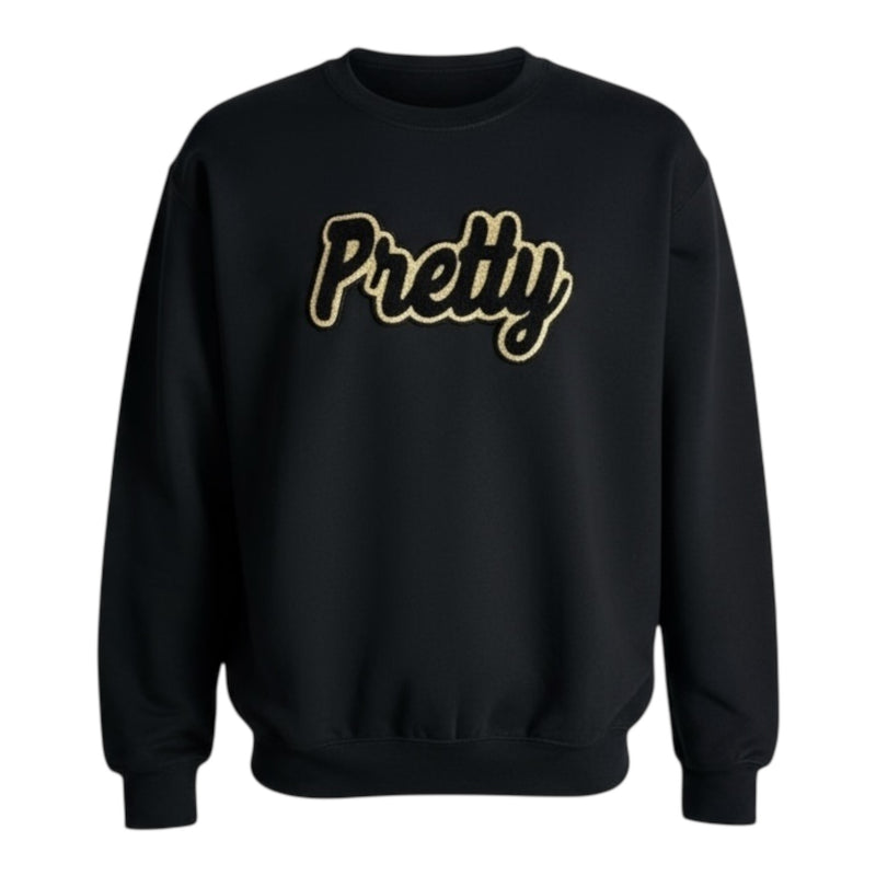 Black sweatshirt with &