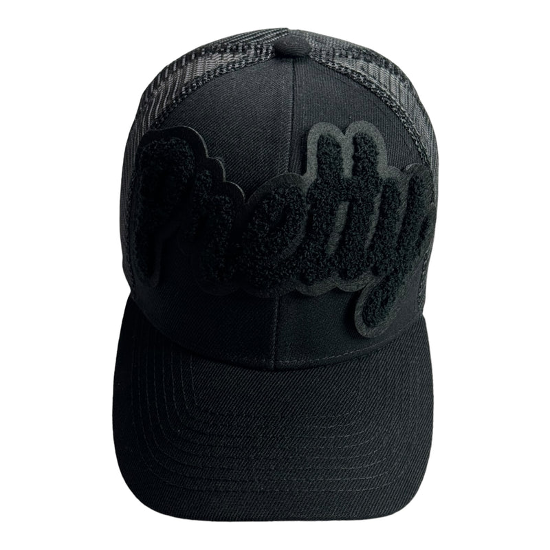 Pretty Trucker Hat With Mesh Back (Black)