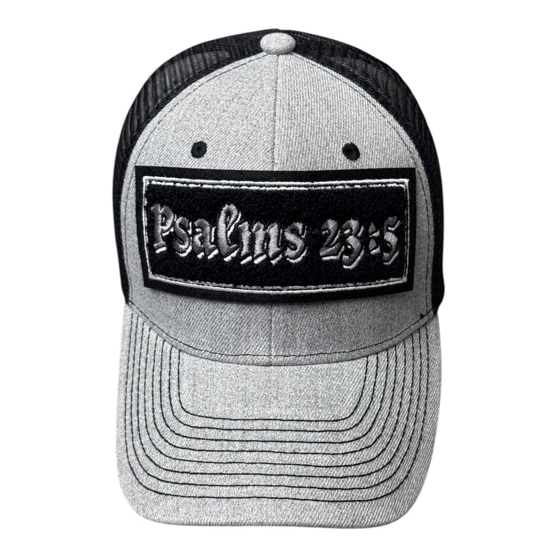 Psalms 23:5 Trucker Hat (Grey/Black) 