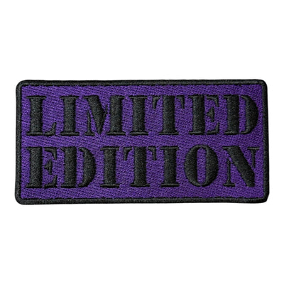 Purple patch with 'LIMITED EDITION' text on a white background