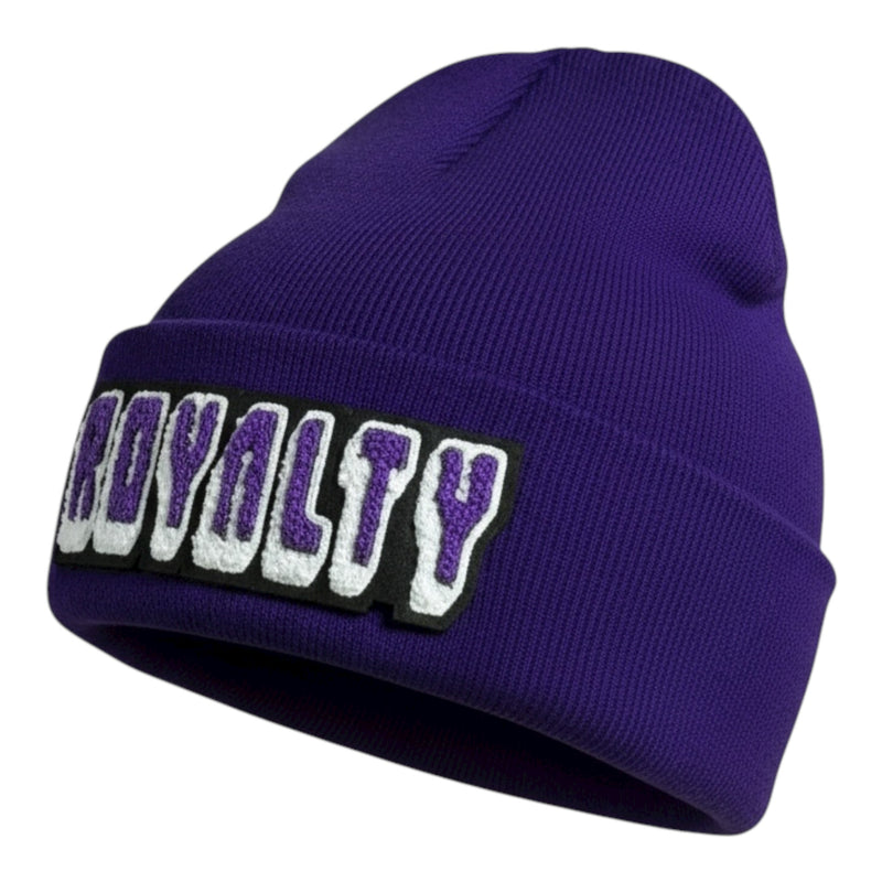 Purple beanie with &