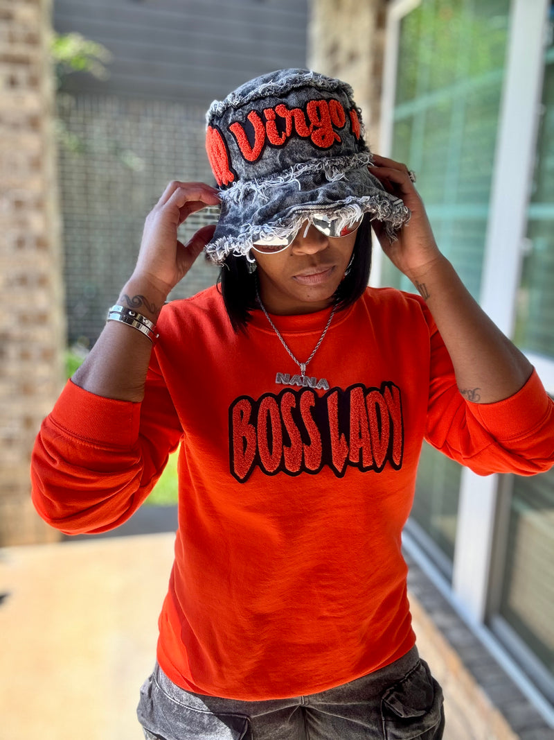 Reanna wearing Boss Lady Sweatshirt