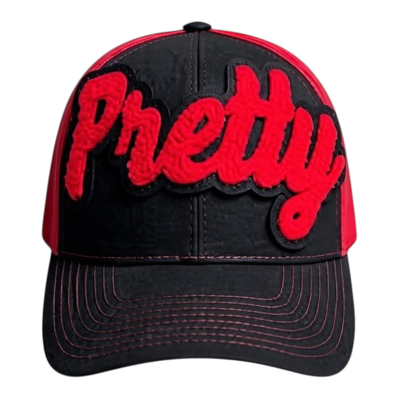 Black cap with red &