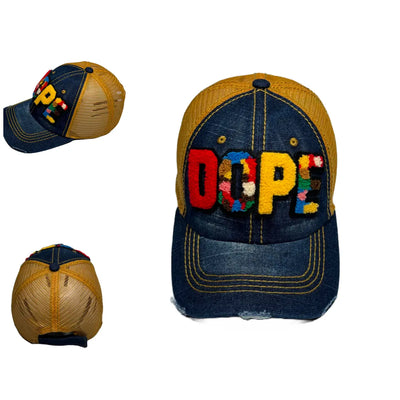 Remixed Dope Hat, Distressed Trucker Hat with Mesh Back - Reanna’s Closet 2