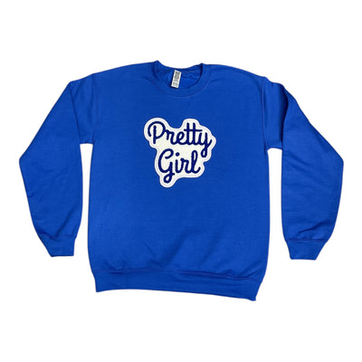 Royal Blue/White  Pretty Sweatshirt