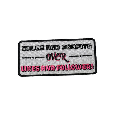 Sales and Profits over and Followers Patch, 4” Embroidered Patch, Iron On Patch - Reanna’s Closet 2