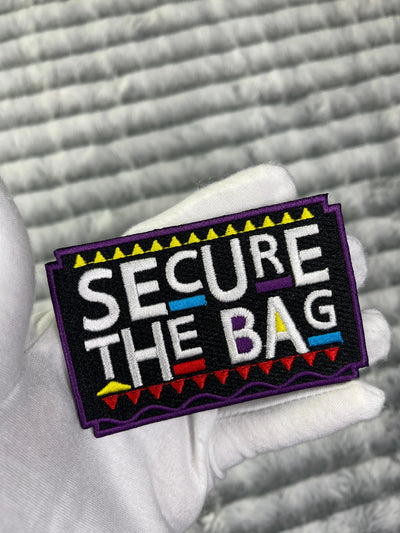 Secure The Bag Patch, Embroidered Iron on Patch Reanna’s Closet 2