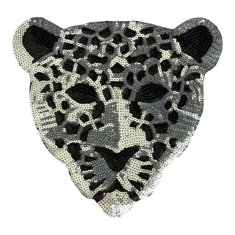 Silver Sequin Jaguar Patch