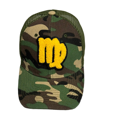 Virgo Sign Hat, Camouflage Print Trucker Hat with Mesh Back Reanna’s Closet 2