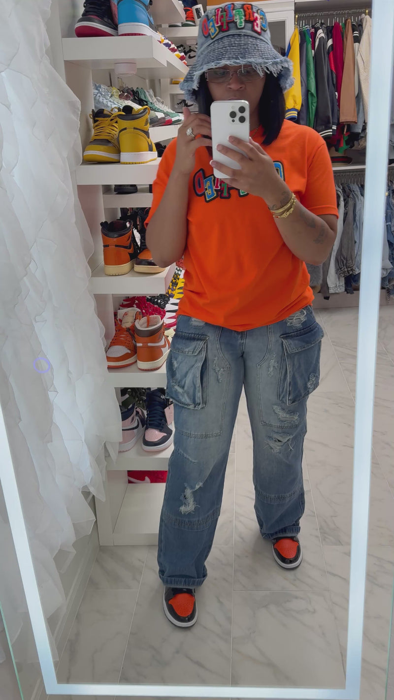 Certified T-Shirt Orange Multi Unisex Cotton Tee